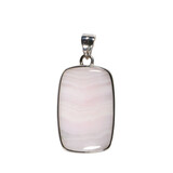 Zilveren hanger calciet (mangano) | rechthoek 3,1 x 2 cm Zilveren hanger calciet (mangano) | rechthoek 3,1 x 2 cm