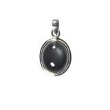 Zilveren hanger maansteen (zwart) | ovaal 1,7 x 1,4 cm Zilveren hanger maansteen (zwart) | ovaal 1,7 x 1,4 cm