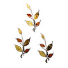 Zilveren broche barnsteen | blaadjes Zilveren broche barnsteen | blaadjes