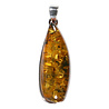 Zilveren hanger barnsteen met insecten | 4,7 x 1,9 cm Zilveren hanger barnsteen met insecten | 4,7 x 1,9 cm