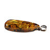 Zilveren hanger barnsteen met insekten | 4,7 x 1,9 cm Zilveren hanger barnsteen met insekten | 4,7 x 1,9 cm