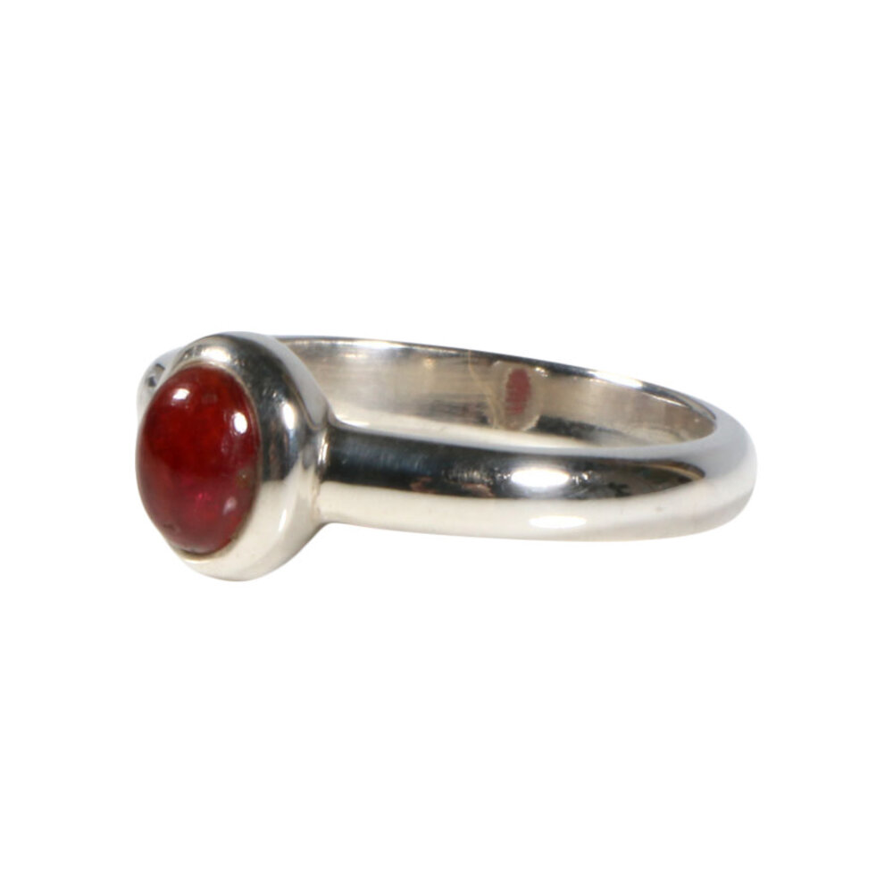 Zilveren ring spinel (rood) maat 17 3/4 | ovaal 6 x 4 mm Zilveren ring spinel (rood) maat 17 3/4 | ovaal 6 x 4 mm