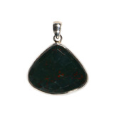Zilveren hanger heliotroop | druppel facet 2,4 x 2,8 cm