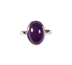 Zilveren ring amethist maat 18 | ovaal 14 x 10 mm Zilveren ring amethist maat 18 | ovaal 14 x 10 mm