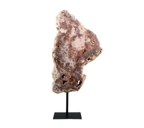 Amethist (roze) op standaard 24 x 14,5 x 2 cm | 1168 gram Amethist (roze) op standaard 24 x 14,5 x 2 cm | 1168 gram