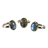 Zilveren ring labradoriet maat 18 | ovaal 14 x 10 mm Zilveren ring labradoriet maat 18 | ovaal 14 x 10 mm