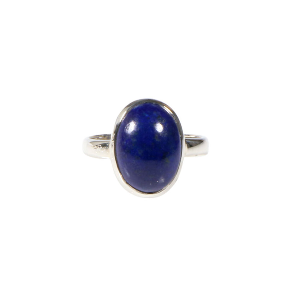 Zilveren ring lapis lazuli maat 19 | ovaal 14 x 10 mm Zilveren ring lapis lazuli maat 19 | ovaal 14 x 10 mm