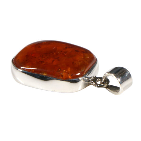 Zilveren hanger barnsteen | rechthoek 2 x 1,5 cm Zilveren hanger barnsteen | rechthoek 2 x 1,5 cm