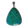 Zilveren hanger chrysocolla | druppel 4,4 x 3,7 cm Zilveren hanger chrysocolla | druppel 4,4 x 3,7 cm