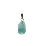 Fluoriet (blauw) hanger met 14k gouden oogje Fluoriet (blauw) hanger met 14k gouden oogje