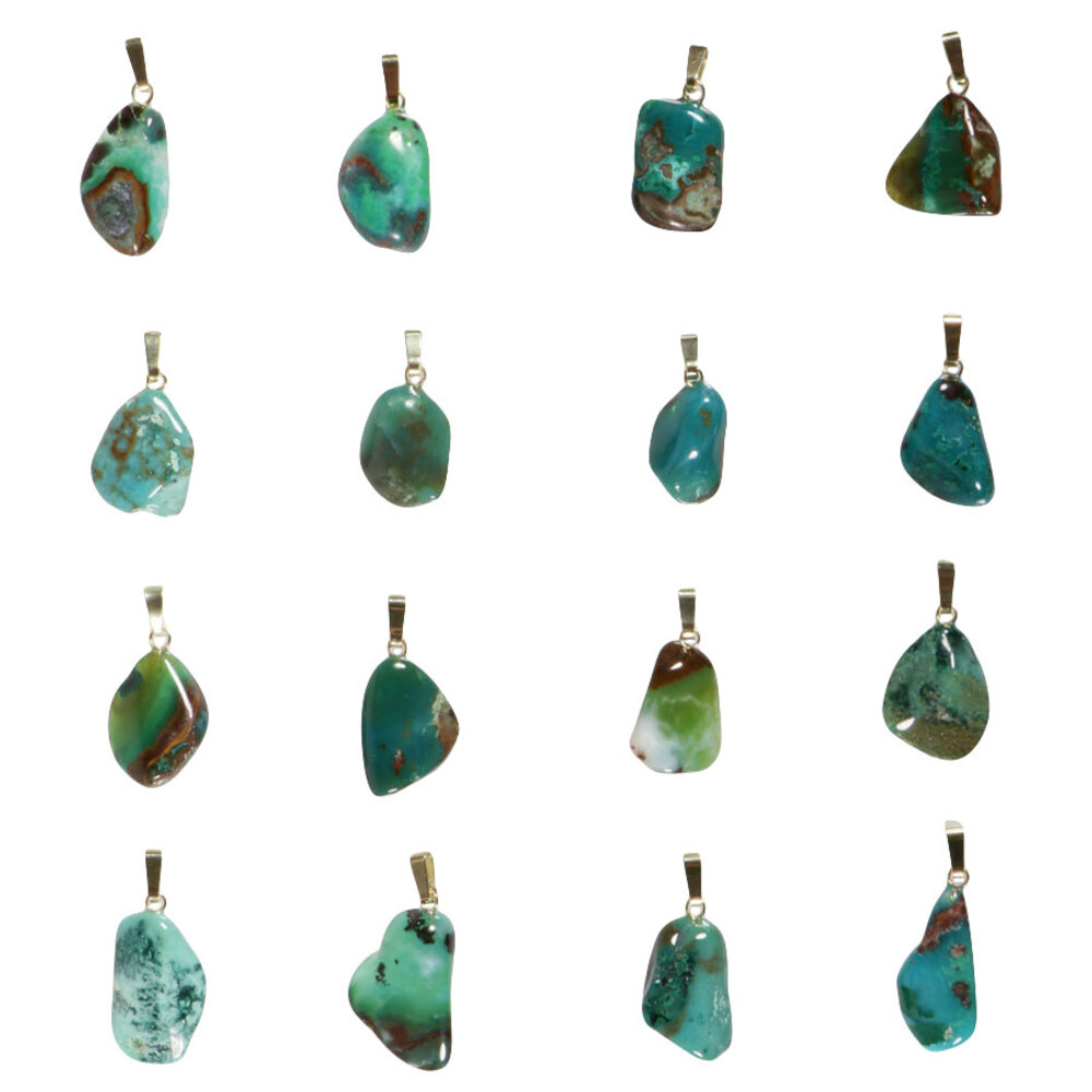 Gem silica hanger met 14k gouden oogje Gem silica hanger met 14k gouden oogje