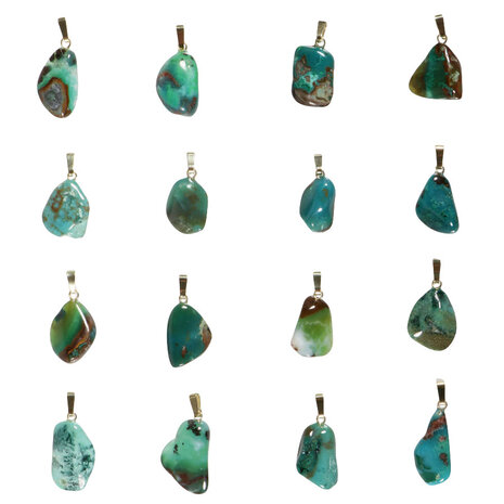 Gem silica hanger met 14k gouden oogje Gem silica hanger met 14k gouden oogje