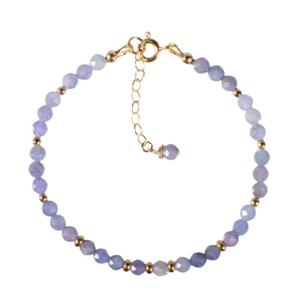 Tanzaniet gold filled armband | 4 mm facet Tanzaniet gold filled armband | 4 mm facet