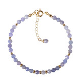 Tanzaniet gold filled armband | 4 mm facet Tanzaniet gold filled armband | 4 mm facet