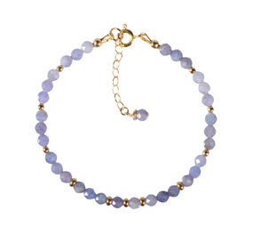 Tanzaniet gold filled armband | 4 mm facet Tanzaniet gold filled armband | 4 mm facet