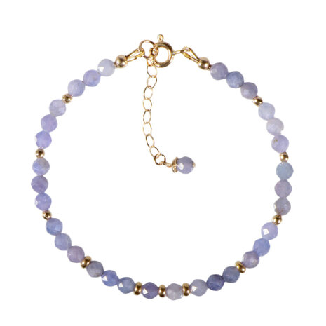 Tanzaniet gold filled armband | 4 mm facet Tanzaniet gold filled armband | 4 mm facet