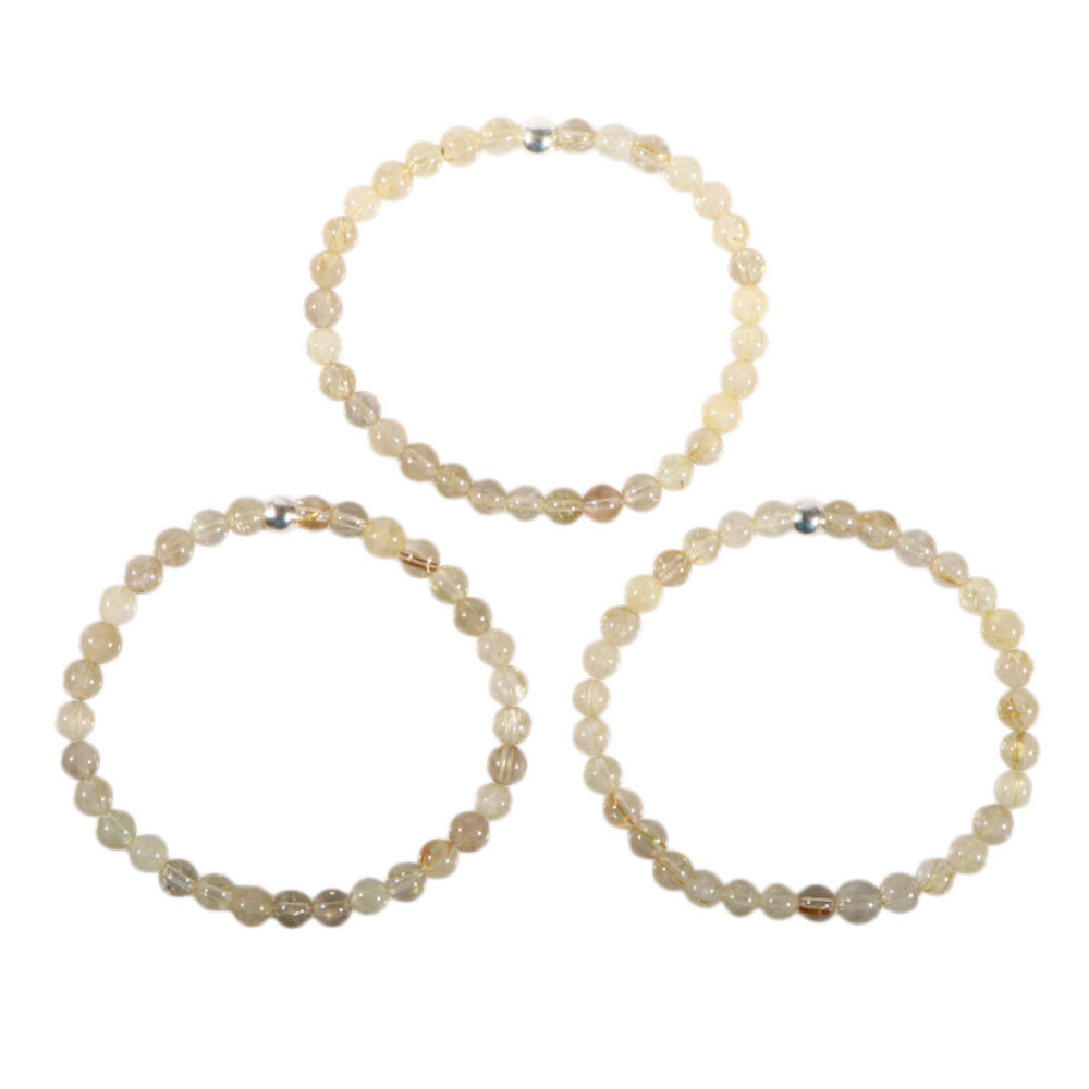 Rutielkwarts B-kwaliteit armband 18 cm | 5,5 mm kralen Rutielkwarts B-kwaliteit armband 18 cm | 5,5 mm kralen