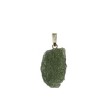 Moldaviet hanger ruw met 14k gouden oogje | 2,5 - 3,5 gram Moldaviet hanger ruw met 14k gouden oogje | 2,5 - 3,5 gram