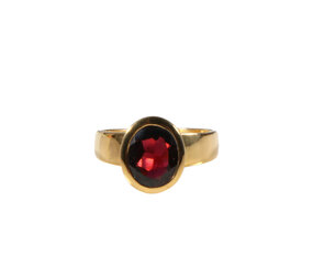 Gold filled ring granaat maat 17 | ovaal facet 10 x 8 mm Gold filled ring granaat maat 17 | ovaal facet 10 x 8 mm