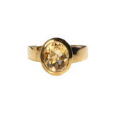 Gold filled ring citrien maat 18 1/2 | ovaal facet 10 x 8 mm Gold filled ring citrien maat 18 1/2 | ovaal facet 10 x 8 mm