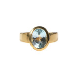 Gold filled ring topaas (blauw) maat 19 | ovaal facet 10 x 8 mm Gold filled ring topaas (blauw) maat 19 | ovaal facet 10 x 8 mm