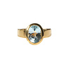 Gold filled ring topaas (blauw) maat 19 | ovaal facet 10 x 8 mm Gold filled ring topaas (blauw) maat 19 | ovaal facet 10 x 8 mm