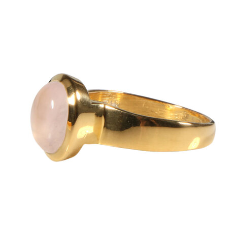 Gold filled ring rozenkwarts maat 18 | ovaal 10 x 8 mm Gold filled ring rozenkwarts maat 18 | ovaal 10 x 8 mm
