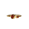 Gold filled ring granaat maat 18 1/2 (licht verstelbaar) | 2 stenen Gold filled ring granaat maat 18 1/2 (licht verstelbaar) | 2 stenen