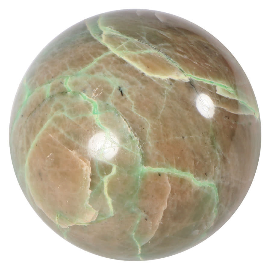 Maansteen (groen) bol 88 mm | 935 gram