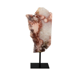 Amethist (roze) op standaard 20,5 x 10,5 x 2 cm | 755 gram