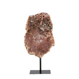 Amethist (roze) op standaard 17 x 12 x 2,5 cm | 842 gram