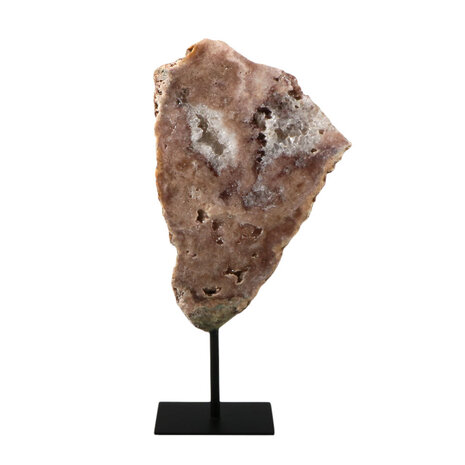 Amethist (roze) op standaard 20 x 13 x 2,5 cm | 886 gram Amethist (roze) op standaard 20 x 13 x 2,5 cm | 886 gram