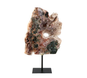 Amethist (roze) op standaard 19,5 x 15 x 2 cm | 1240 gram Amethist (roze) op standaard 19,5 x 15 x 2 cm | 1240 gram