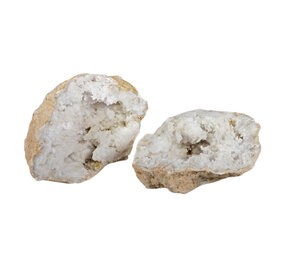 Bergkristal geode paar 18 x 13 x 11 cm | 2604 gram