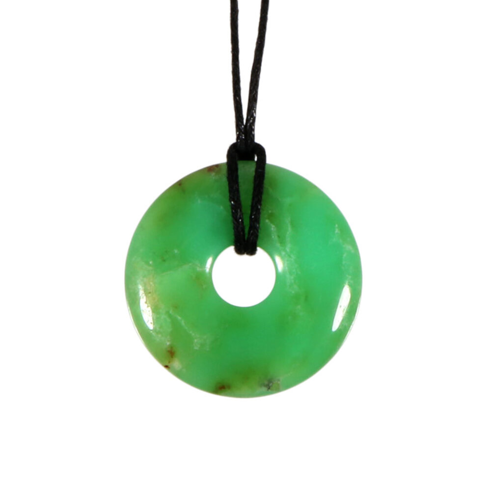 Chrysopraas hanger donut 2,8 - 3,2 cm Chrysopraas hanger donut 2,8 - 3,2 cm