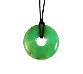 Chrysopraas hanger donut 2,8 - 3,2 cm