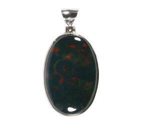 Zilveren hanger heliotroop | ovaal 4 x 2,6 cm Zilveren hanger heliotroop | ovaal 4 x 2,6 cm