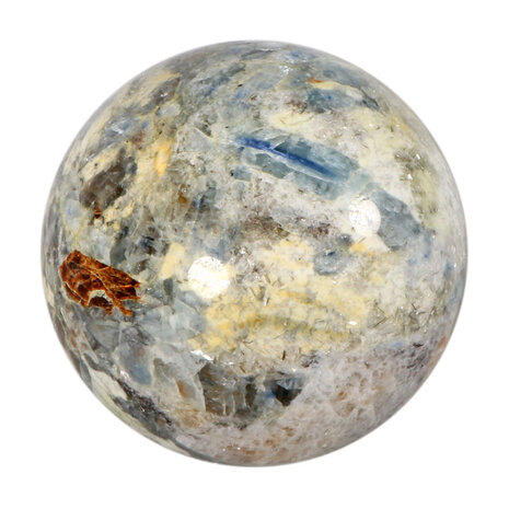 Kyaniet met granaat in matrix bol 68 mm | 543 gram