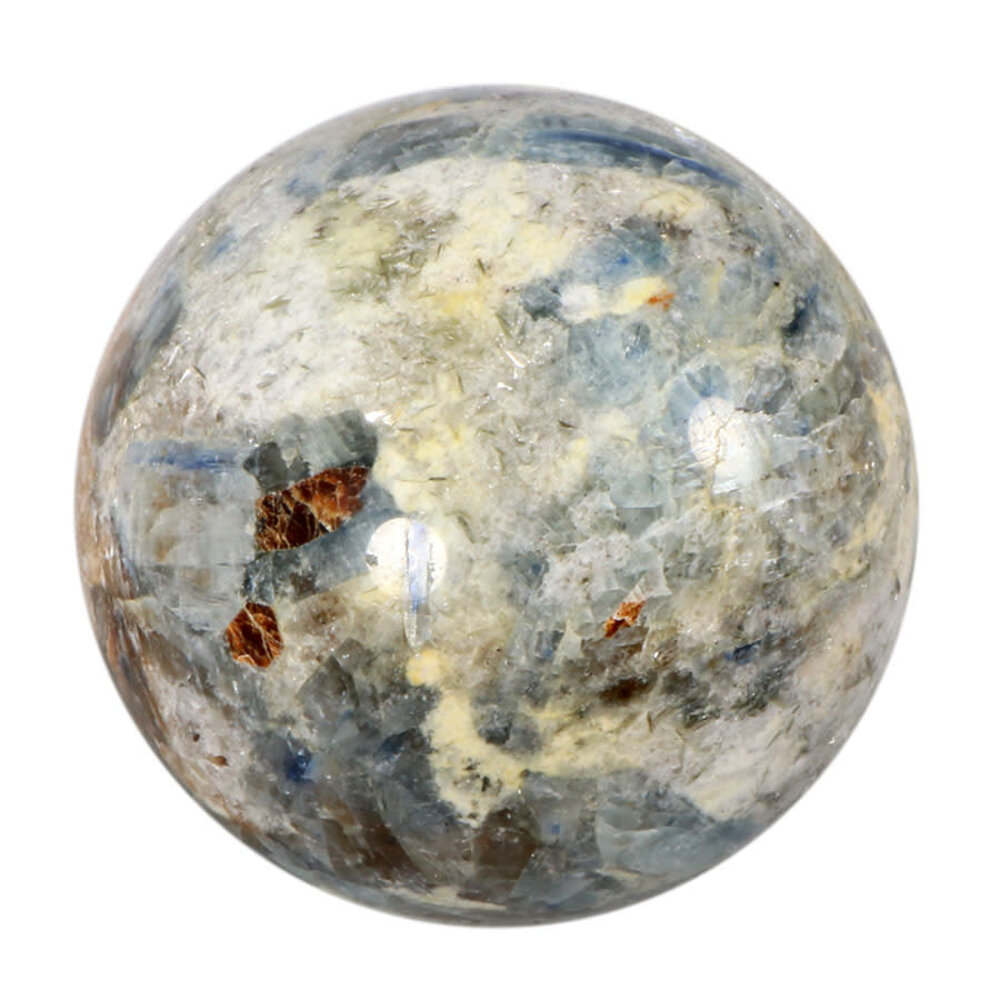 Kyaniet met granaat in matrix bol 68 mm | 543 gram