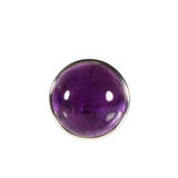 Zilveren ring amethist maat 18 1/2 (verstelbaar) | rond 2 cm Zilveren ring amethist maat 18 1/2 (verstelbaar) | rond 2 cm