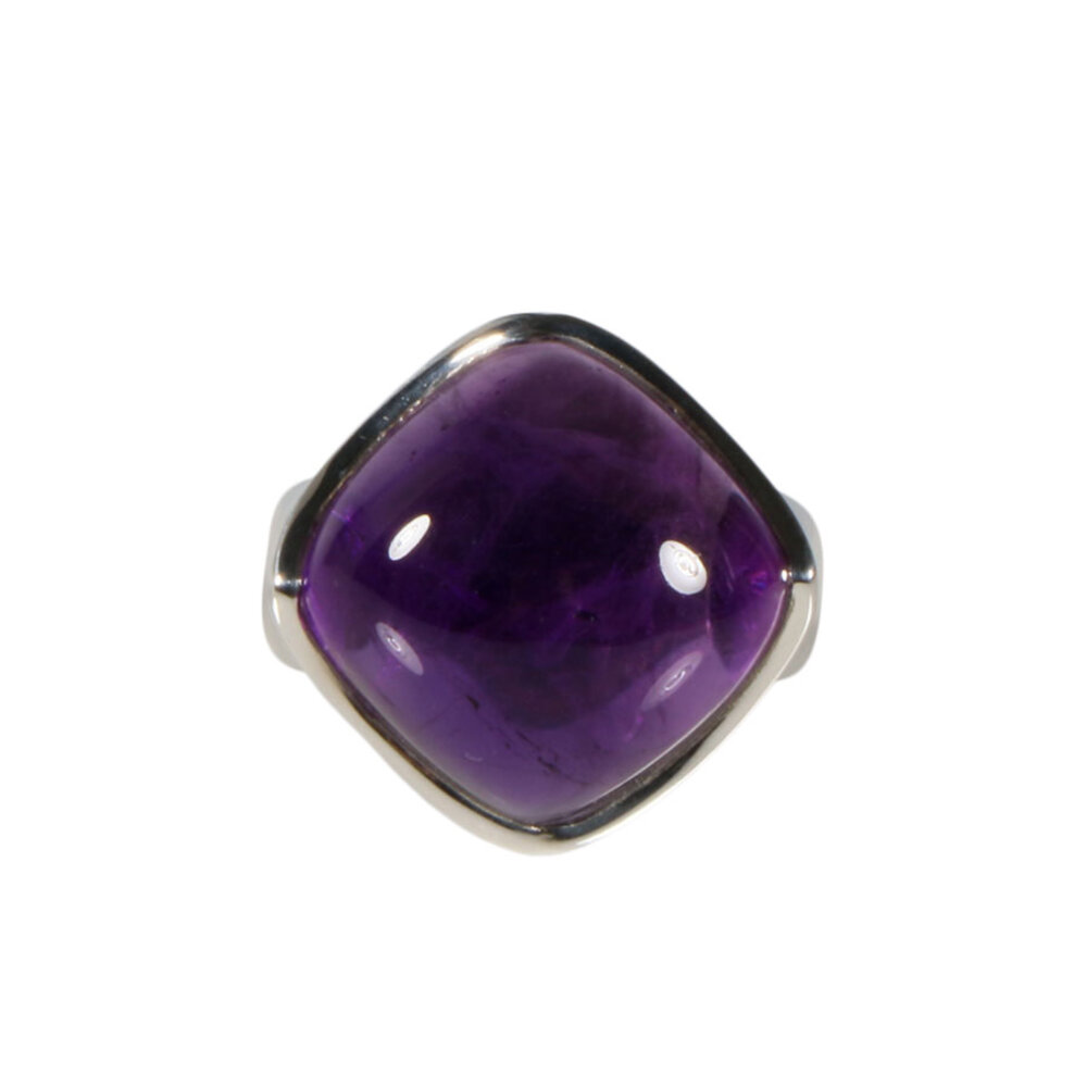 Zilveren ring amethist maat 17 | ruit 1,8 x 1,7 cm Zilveren ring amethist maat 17 | ruit 1,8 x 1,7 cm