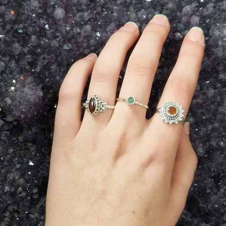 Zilveren ring turkoois maat 18 | markies spiralen Zilveren ring turkoois maat 18 | markies spiralen