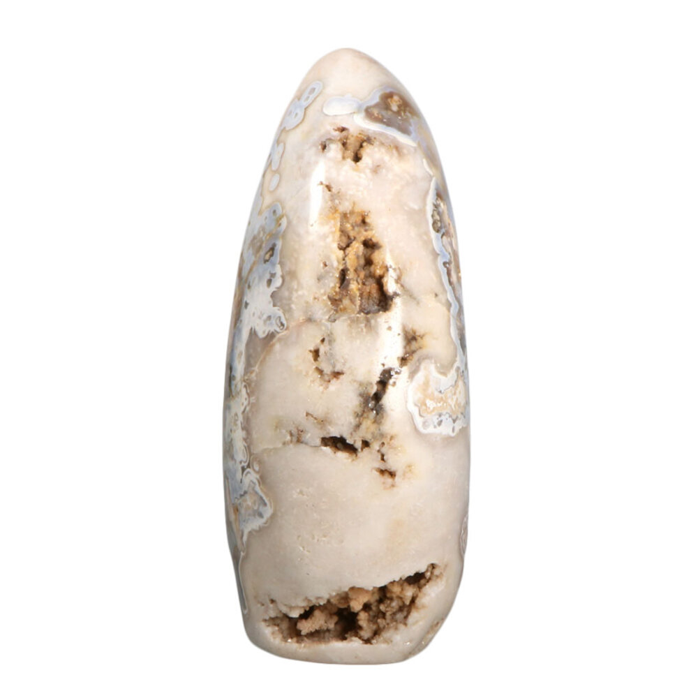 Agaat (bloem) met chalcedoon sculptuur 20 x 13,5 x 7,5 cm | 3200 gram