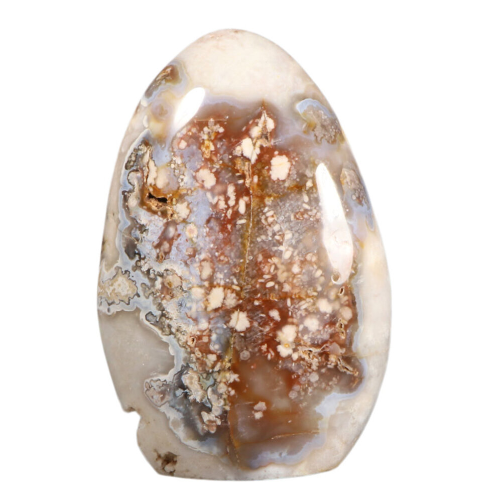 Agaat (bloem) met chalcedoon sculptuur 20 x 13,5 x 7,5 cm | 3200 gram