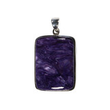 Zilveren hanger charoiet | rechthoek 3,1 x 2,5 cm