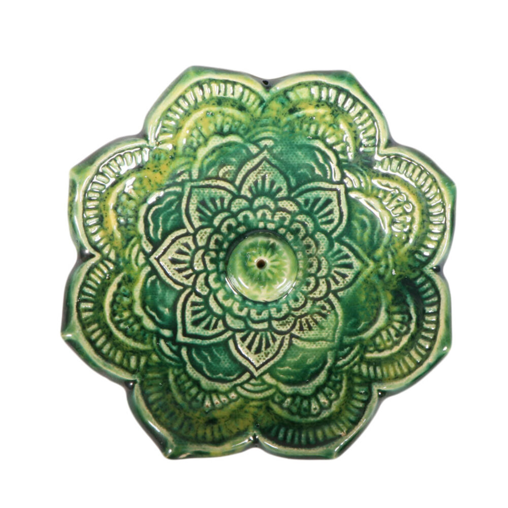 Wierookhouder keramiek groen