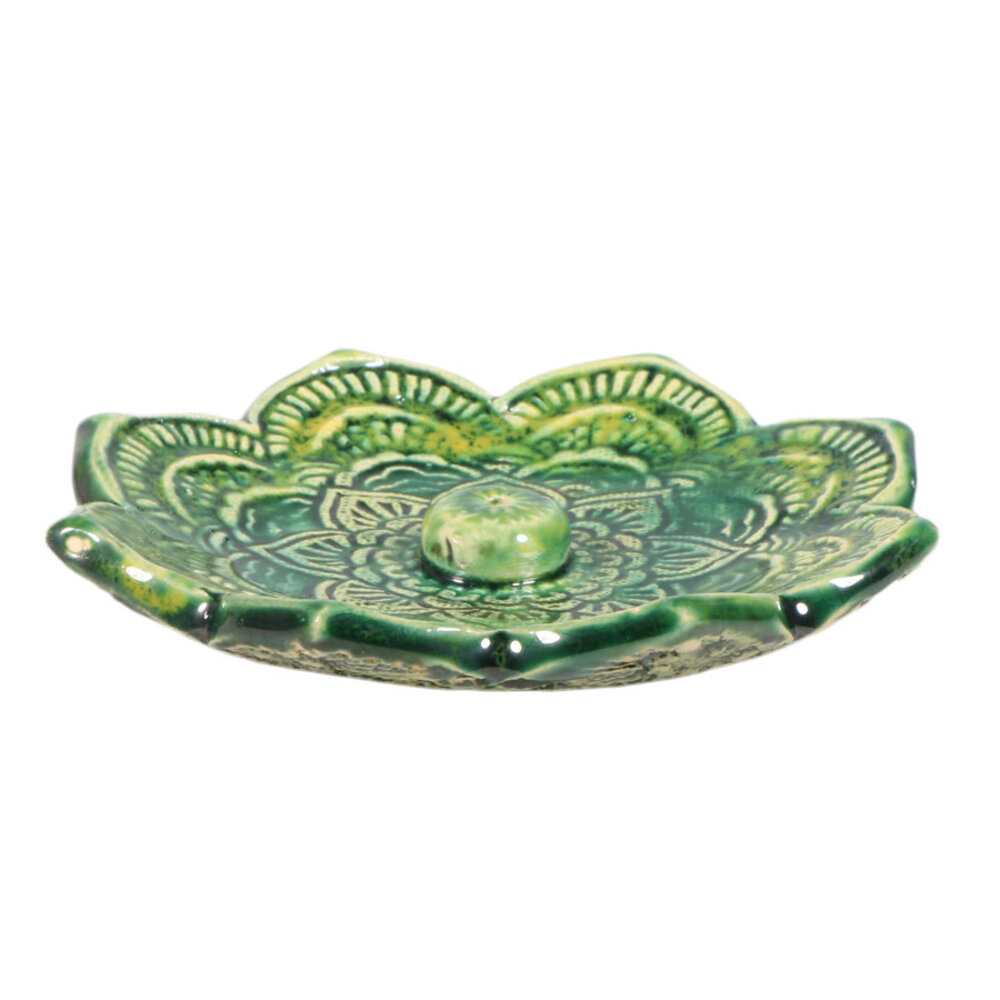 Wierookhouder keramiek groen