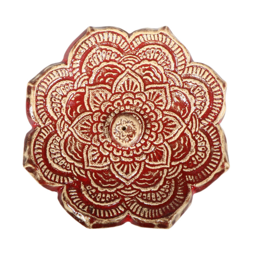 Wierookhouder keramiek rood