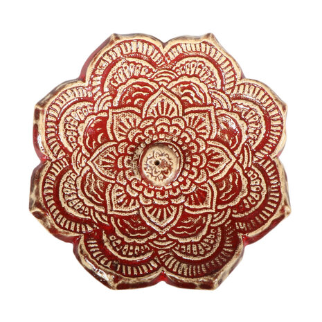 Wierookhouder keramiek rood