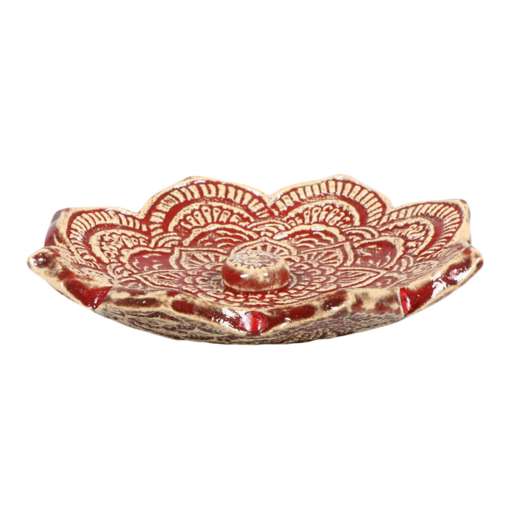 Wierookhouder keramiek rood